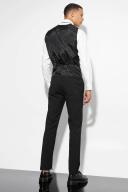 Mens Black Tall Skinny Tuxedo Suit Trouser