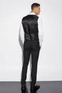 Mens Black Tall Skinny Waistcoat
