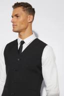 Mens Black Tall Skinny Waistcoat