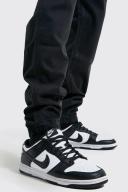 Mens Black Tall Slim Fit Cargo Trousers