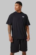 Mens Black Training Dept Oversized Short Set