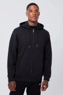 Mens Black Zip Through Hoodie