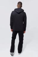 Mens Black Zip Through Hoodie