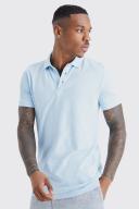 Mens Blue Basic Polo