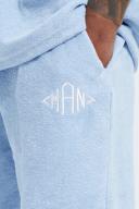 Mens Blue Man Oversized Towelling T-Shirt and Short Set