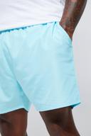 Mens Blue Plus Mid Length Ripstop Swim Shorts