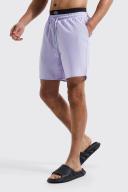 Mens Blue Tall Mid Length Man Waistband Swim Shorts