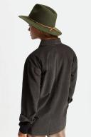 Mens Brixton Wesley Fedora Moss Brown Mix Size XS