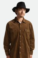 Mens Brixton Wesley Fedora Moss Brown Mix Size XS