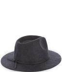 Mens Brixton Wesley Fedora Moss Brown Mix Size XS