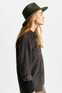 Mens Brixton Wesley Fedora Moss Brown Mix Size XS