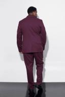 Mens Burgundy Plus Slim Fit Tailored Trouser