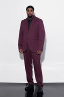 Mens Burgundy Plus Slim Fit Tailored Trouser