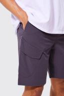 Mens Charcoal Elastic Comfort Lightweight Stretch Cargo