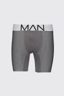 Mens Charcoal Man Dash Long Length Sports Boxer