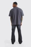 Mens Charcoal Oversized Basic T-Shirt