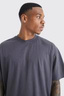 Mens Charcoal Oversized Basic T-Shirt