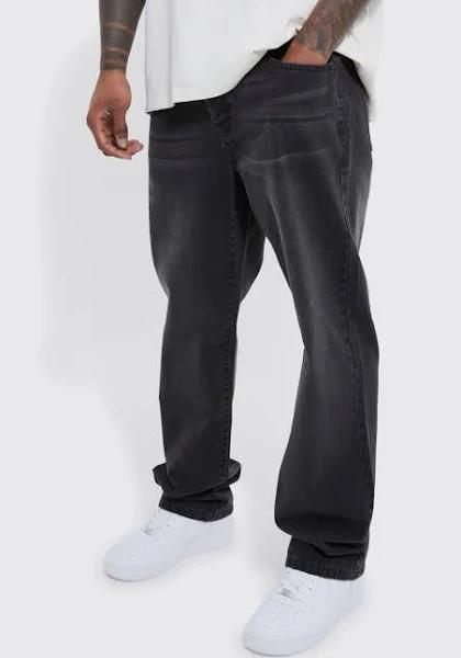 Mens Charcoal Relaxed Fit Jeans