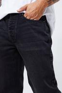 Mens Charcoal Relaxed Rigid Jeans