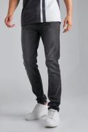 Mens Charcoal Tall Stretch Skinny Fit Jeans