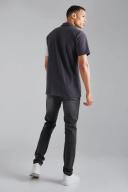 Mens Charcoal Tall Stretch Skinny Fit Jeans