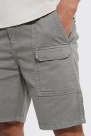Mens Chocolate Fixed Waist Relaxed Cargo with Seam Detail