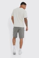 Mens Chocolate Fixed Waist Relaxed Cargo with Seam Detail