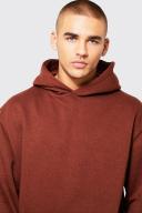 Mens Chocolate Lightweight Oversized Hoodie