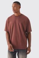 Mens Chocolate Oversized Basic T-Shirt