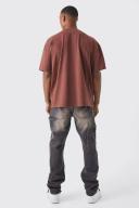 Mens Chocolate Oversized Basic T-Shirt