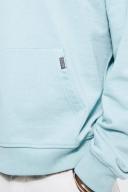 Mens Cloud Blue Boxy Heavyweight Loopback Hoodie