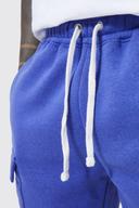 Mens Cobalt Loose Fit Mid Length Multi Pocket Cargo Short