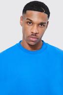 Mens Cobalt Oversized Heavyweight Extended Neck T-Shirt