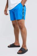 Mens Cobalt Plus Mid Length Ofcl Tape Swim Shorts