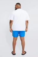 Mens Cobalt Plus Mid Length Ofcl Tape Swim Shorts
