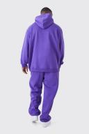 Mens Cobalt Plus Oversized Limited Basic Hoodie