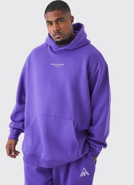 Mens Cobalt Plus Oversized Limited Basic Hoodie