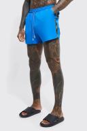 Mens Cobalt Short Length Ofcl Tape Swim Shorts