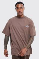 Mens Coffee Man Oversized Extended Neck T-Shirt