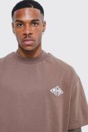 Mens Coffee Man Oversized Extended Neck T-Shirt