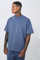 Mens Dark Grey Oversized Scuba T-Shirt
