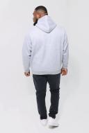 Mens Dark Grey Plus Skinny Stretch All Over Rip Jeans