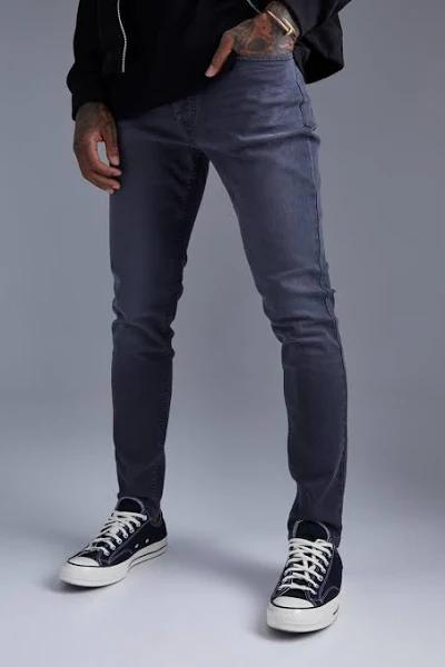 Mens Dark Grey Skinny Stretch Jean