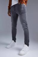 Mens Dark Grey Skinny Stretch Jeans