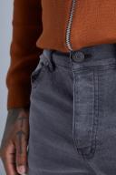 Mens Dark Grey Skinny Stretch Jeans