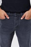 Mens Dark Grey Straight Rigid Jean