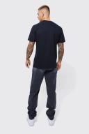 Mens Dark Grey Straight Rigid Jean