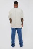 Mens Dove Man Oversized Debossed Rib T-Shirt