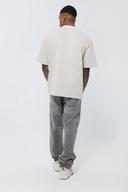 Mens Dove Oversized Gothic Man Rib Neck T-Shirt