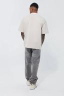 Mens Dove Oversized Gothic Man Rib Neck T-Shirt